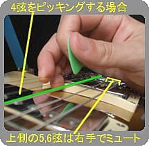 4弦のピッキング