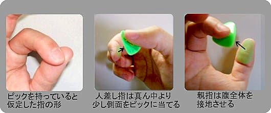 ピックの持ち方