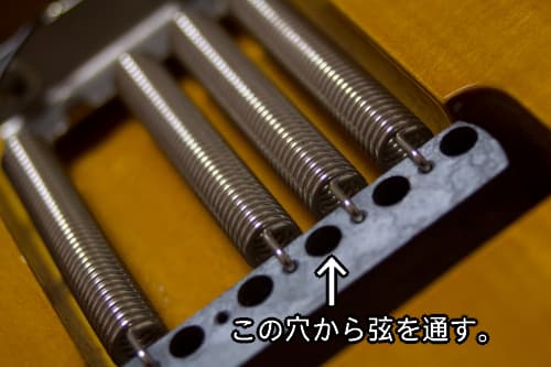 ストラトの弦の通し方